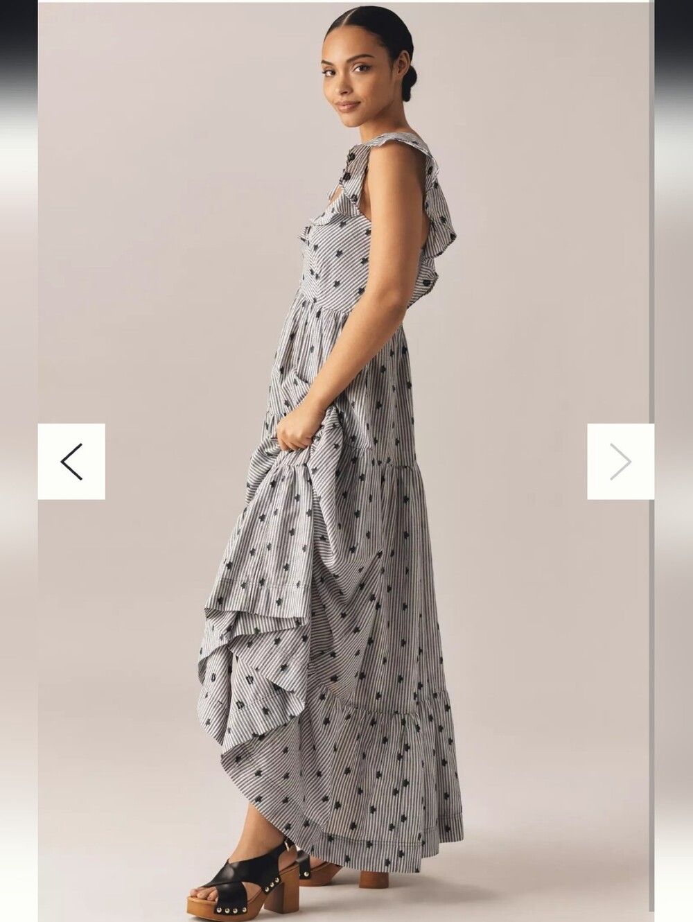 Anthropologie Pilcro Flutter-Sleeve Tiered Maxi Dress - Picture 10 of 13